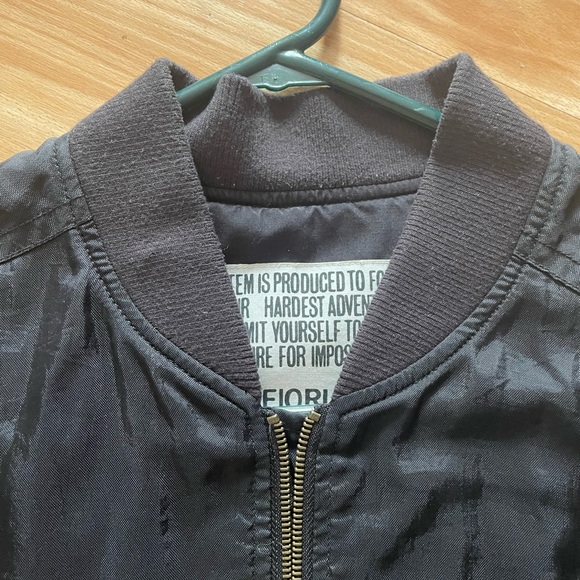 Awesome Fiorucci Women's Black Lou Bomber Jacket - Sz M - Picture 13 of 15